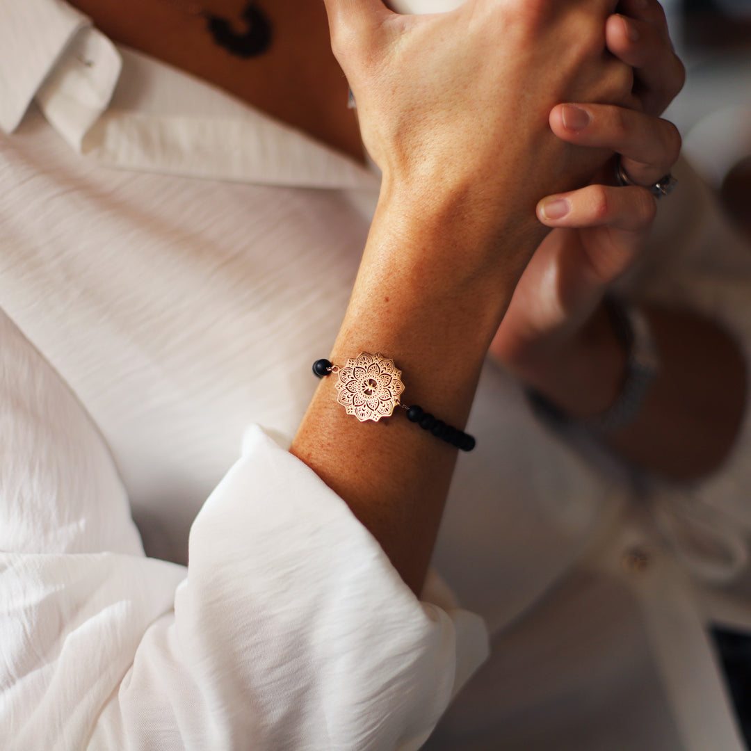 Turkos Mala armband – stål / Roséguld