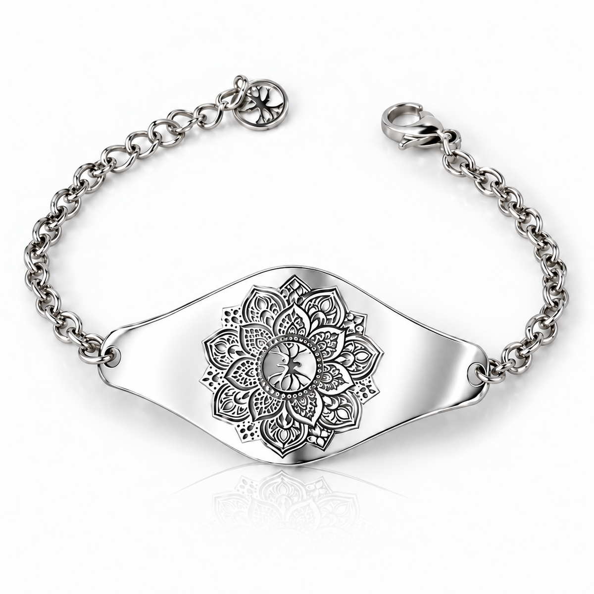 शान्ति Shanti Mandala Bracelet – Chunky chain Bracelet