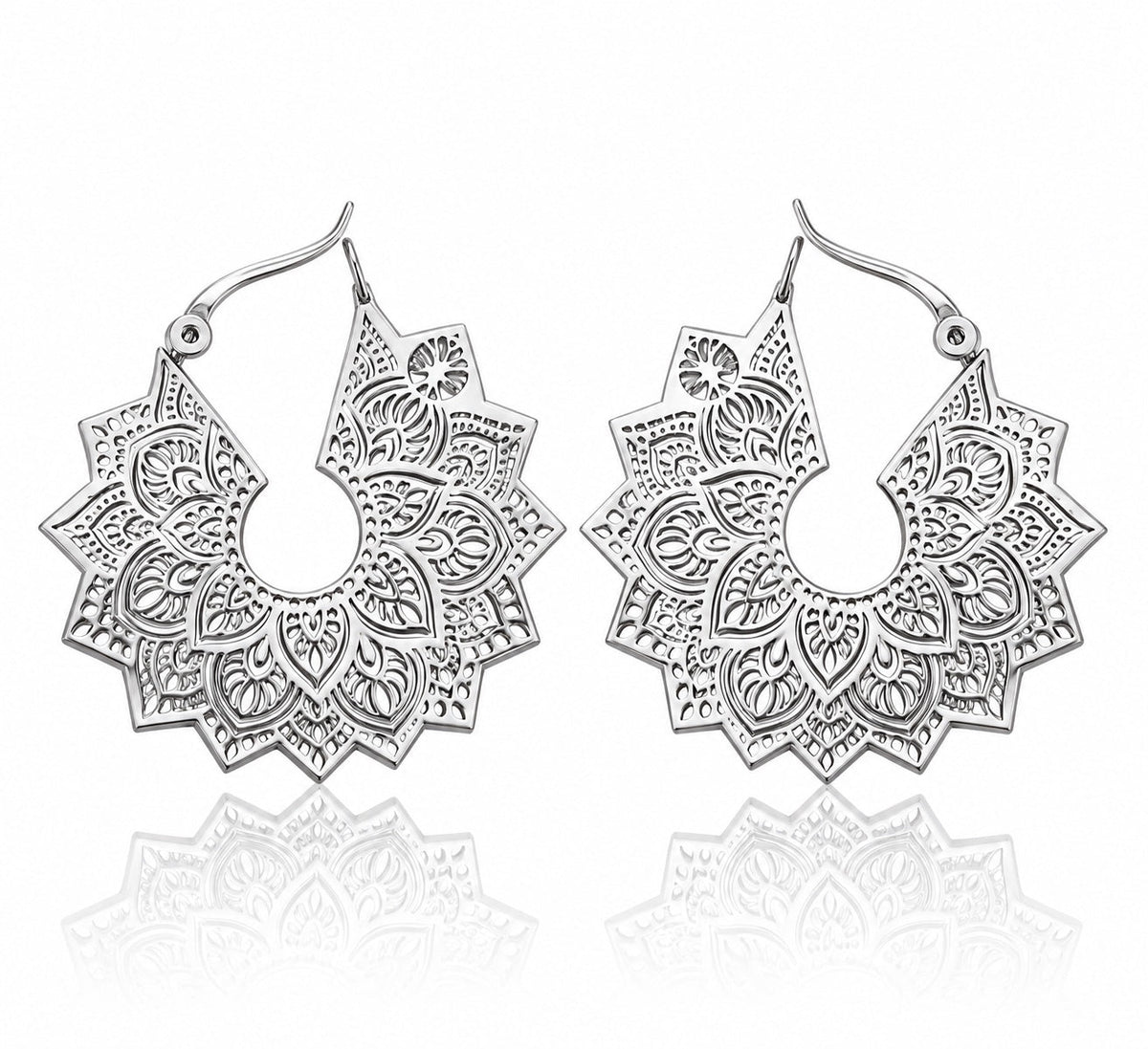 Mandala Lace Earrings steel product image
