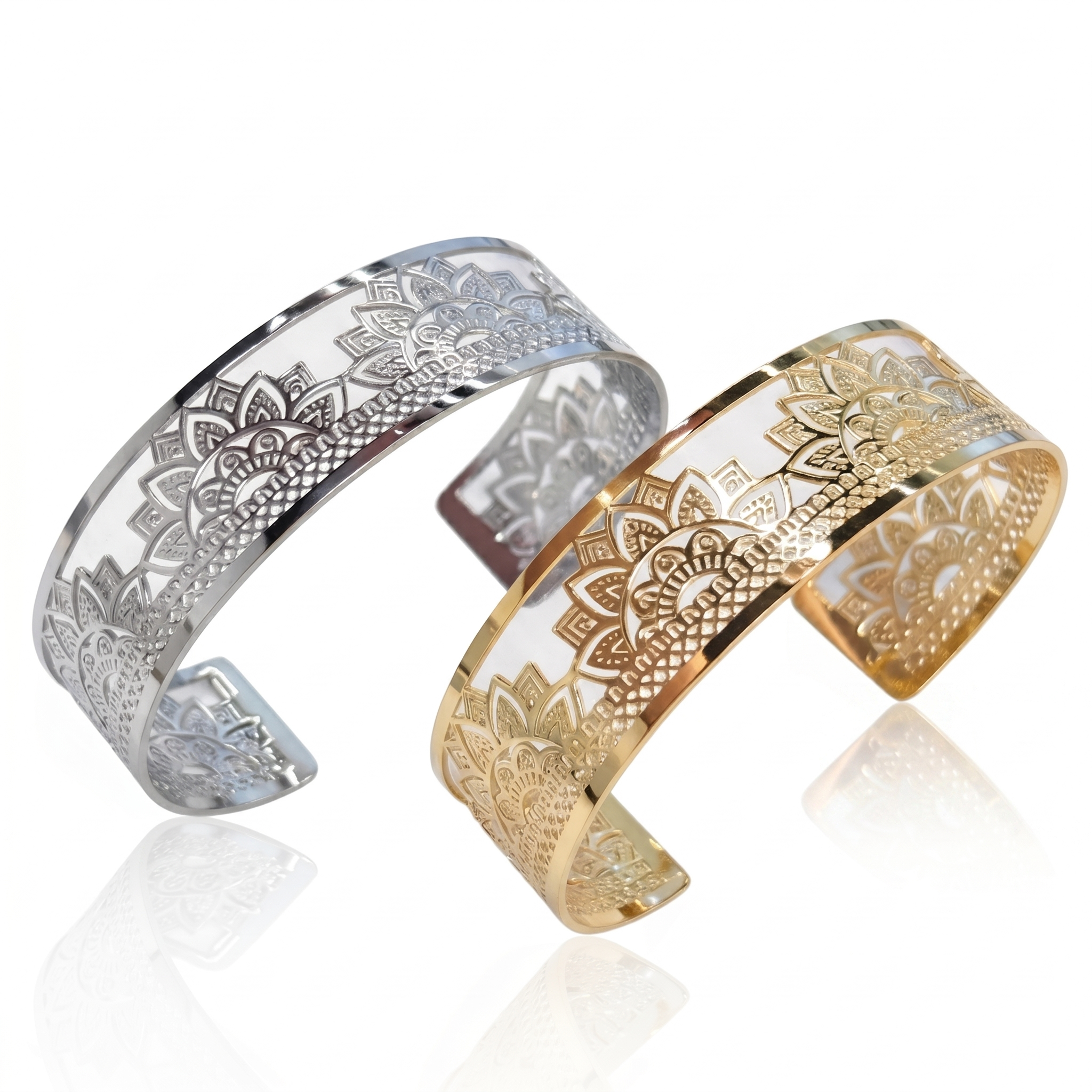 Yggdrasil smycken bohemiska armband Sunset i guld och stål