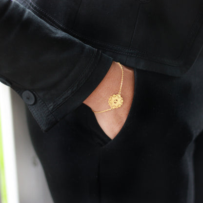 Mini Mandala armband i guldpläterat rostfritt stål – Yggdrasil by Sweden