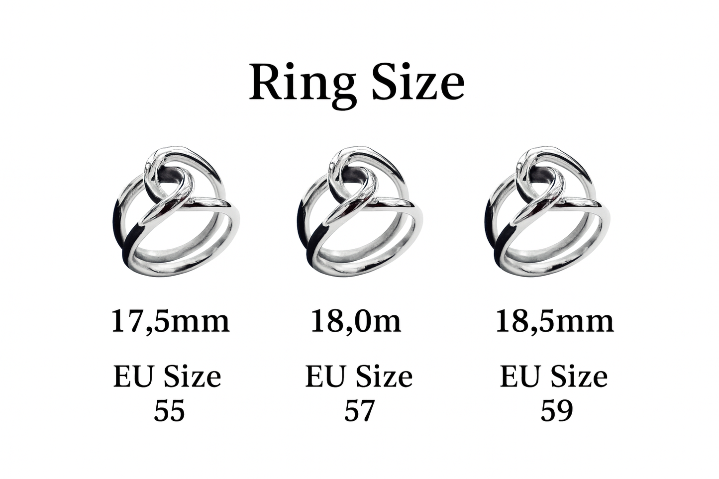 Ring, "arm-in-arm", rostfritt stål