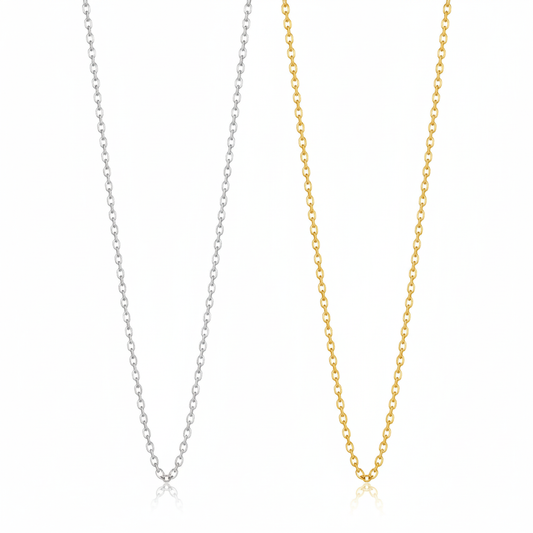 Minimalistic Chain Necklace - Steel & Gold (45cm & 75cm)