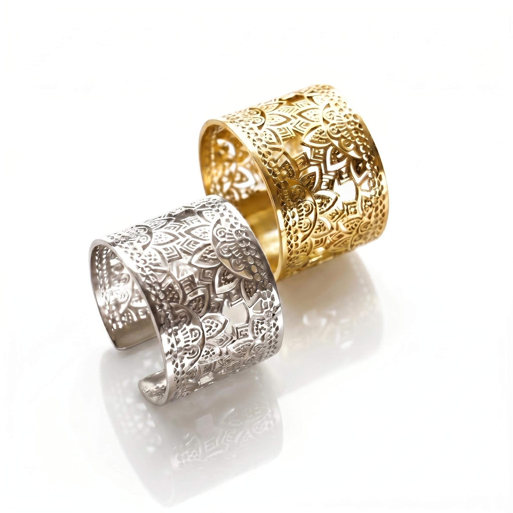 Yggdrasil yoga smycken boho Goddess ringar i stål och guld
