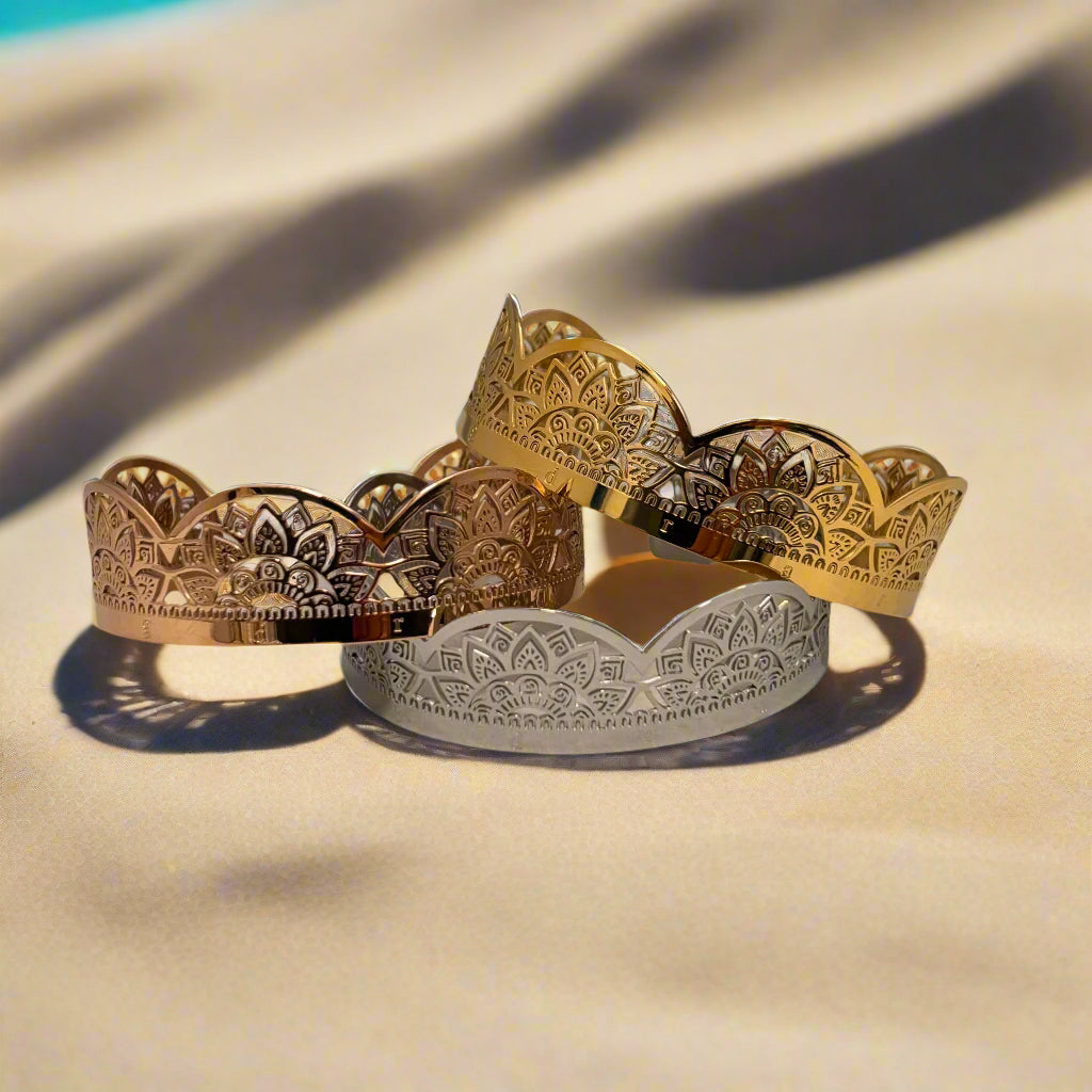 yggdrasil single wave mandala bracelet