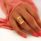 Mandala ring Gold - Adjustable size