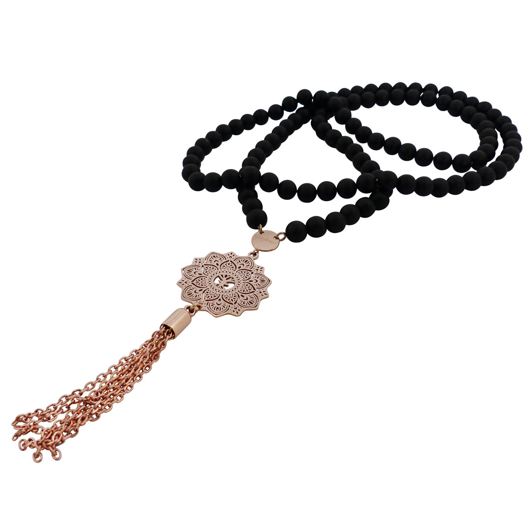 Yggdrasil by sweden mala necklace halsband roséguld