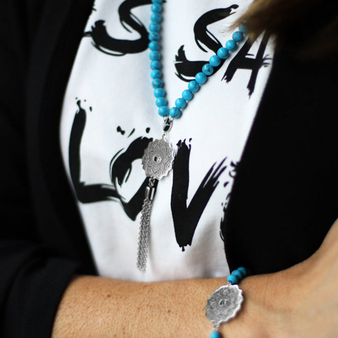 Turquoise Mala Necklace