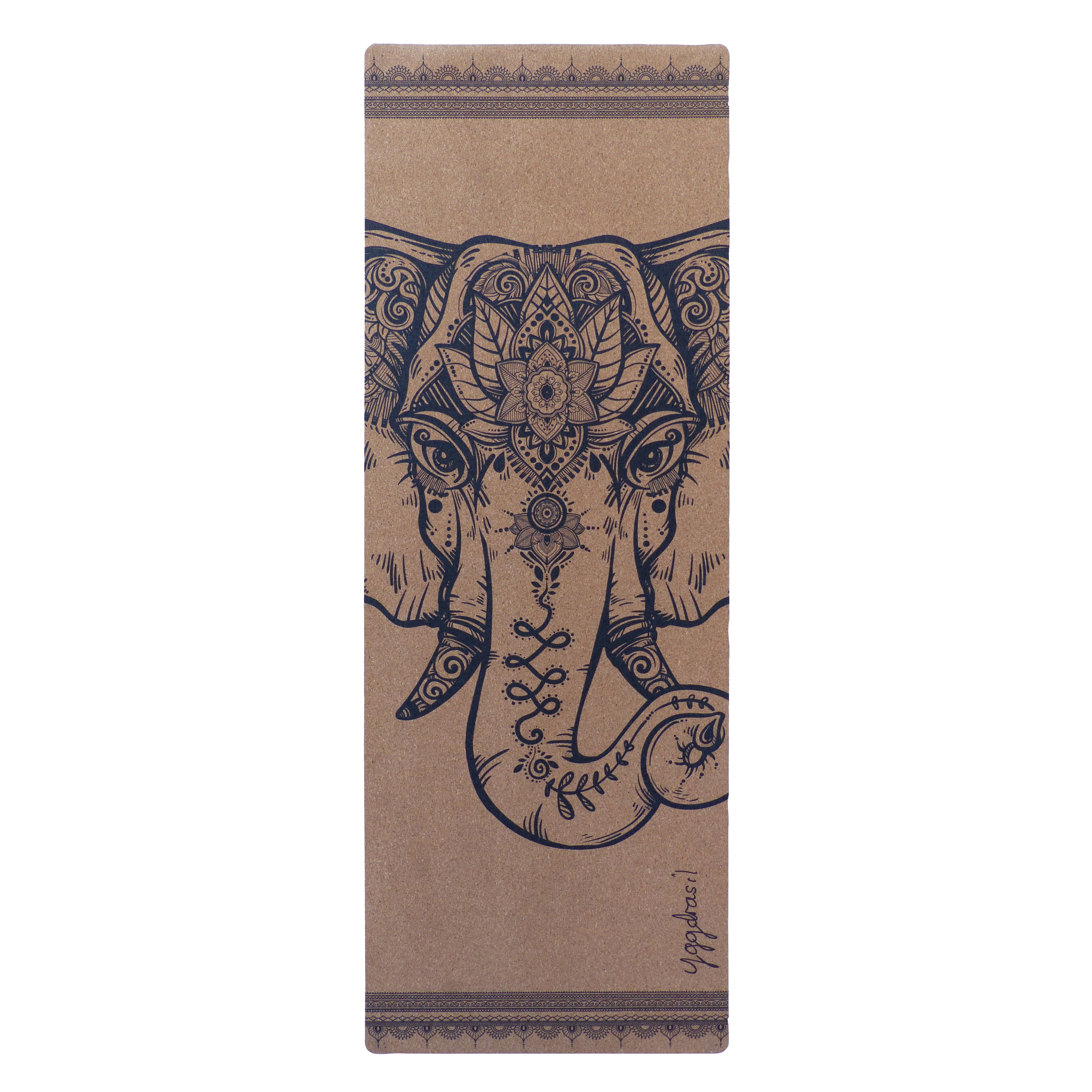 Elefant yogamatta i kork och naturgummi – perfekt för yoga & träning