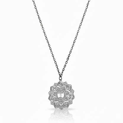 Yggdrasil smycken mandala halsband i silver