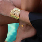 Mandala Bangle Gold - Adjustable size