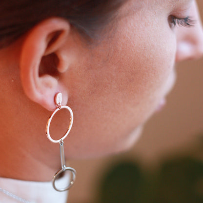 Yggdrasil by Sweden långa örhängen Be Unique ringar cirklar Earrings stål