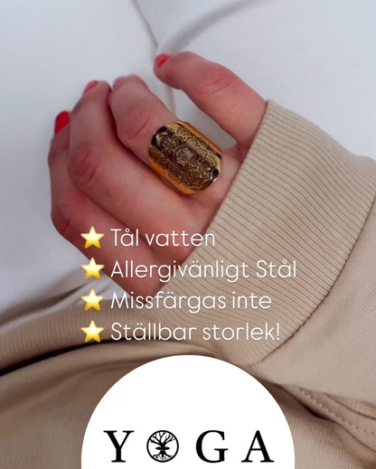 film på Boho-inspirerad mandalaring i hållbart rostfritt stål – Yggdrasil by Sweden